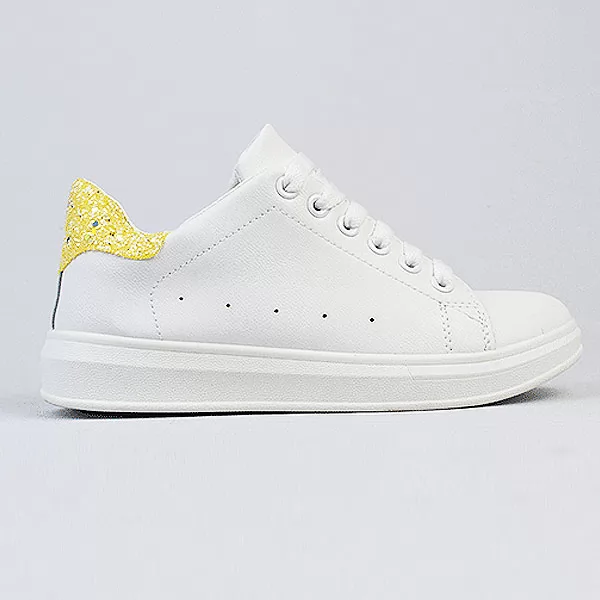 Espadrille pour femme A02 blanc/jaune sandale médicale femme confortable Maroc